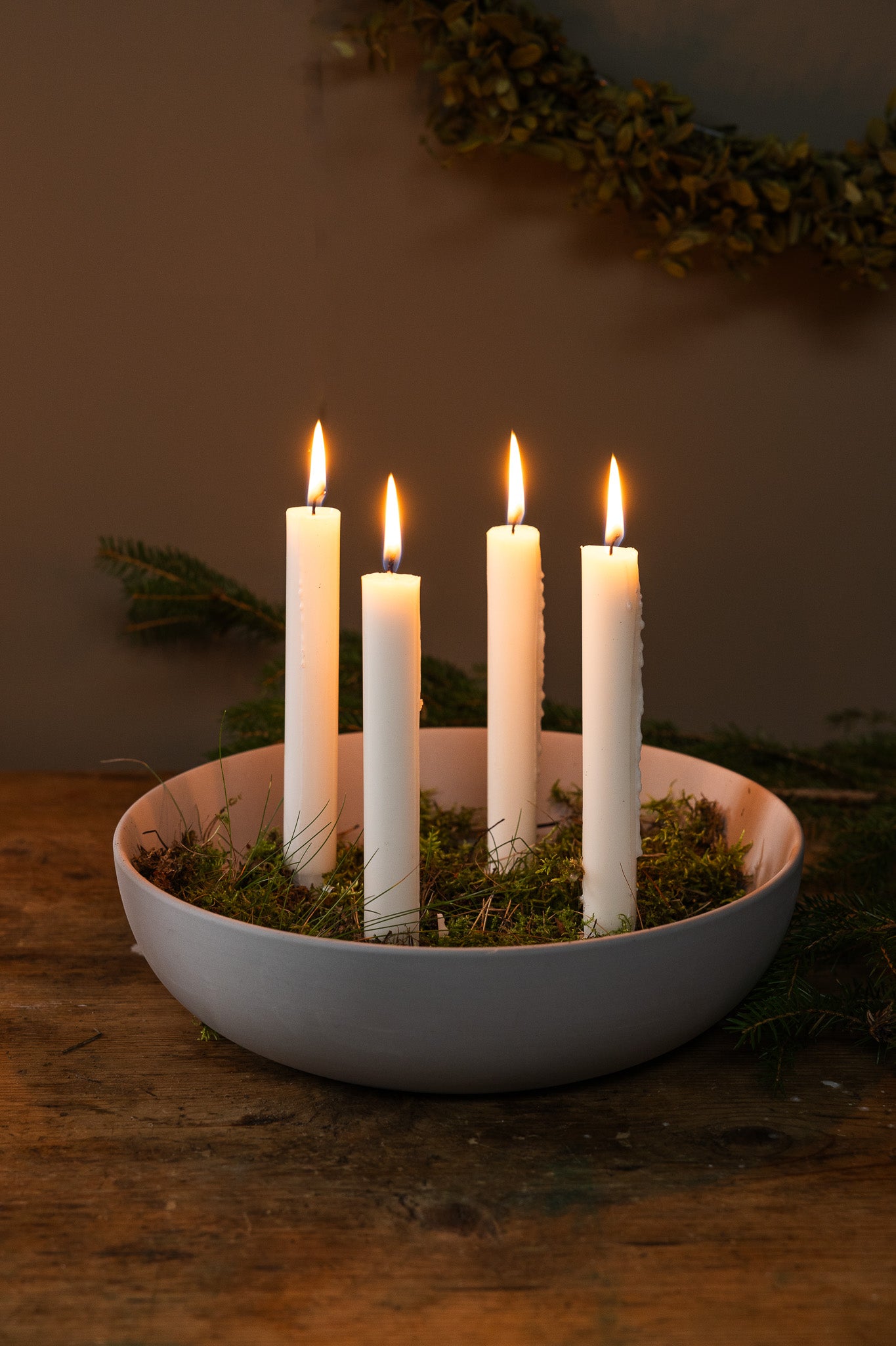 Storefactory, Adventskranz Kerzenhalter 'Granholmen XXL', light grey – Coonico