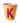 RICE, Melamin Becher Buchstabe, 'K', apricot