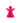 VON RIKE, Weihnachtsengel mit Anhänger 10 cm, neon pink