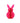 VON RIKE, Osterhase stehend, 20 cm, 'NEON PINK'