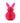 VON RIKE, Osterhase stehend, 35 cm, 'NEON PINK'